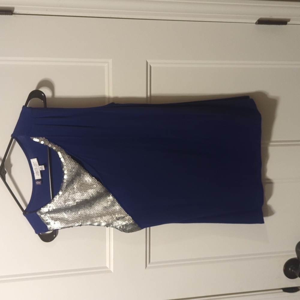JLo Medium blue shirt with sequins